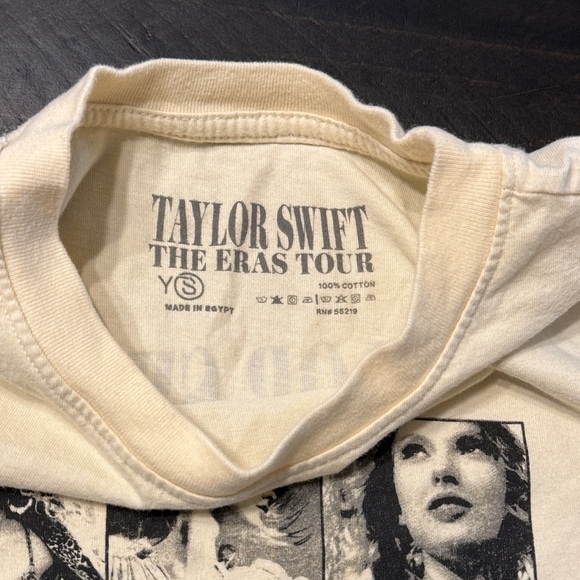 Official Taylor Swift Eras Tour Graphic Tee in Cream YOUTH SMALL - Picture 2 of 3